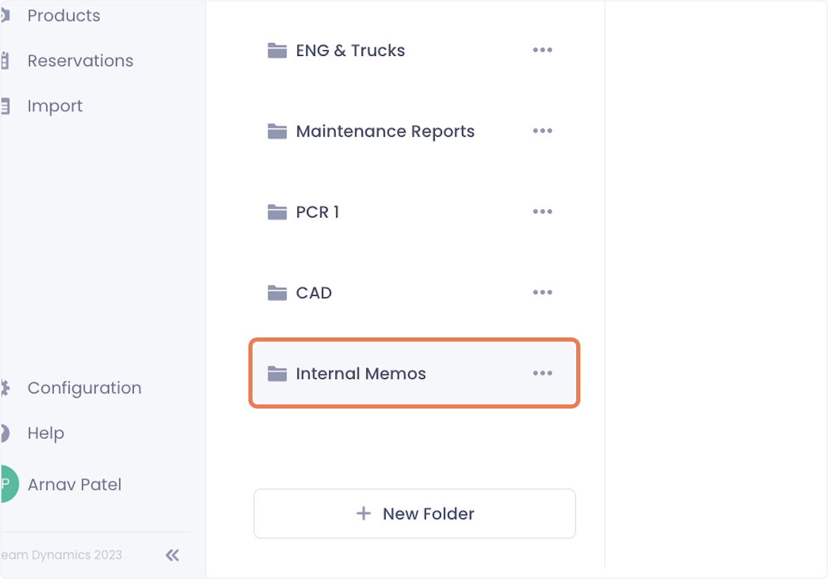 Your new folder will now be accessible on the Documents page.