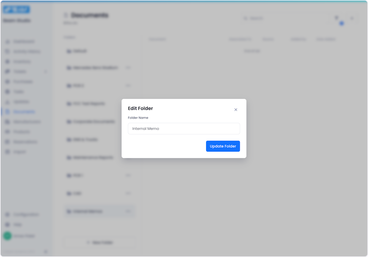 Edit your folder's name and click Update Folder when you're satisfied