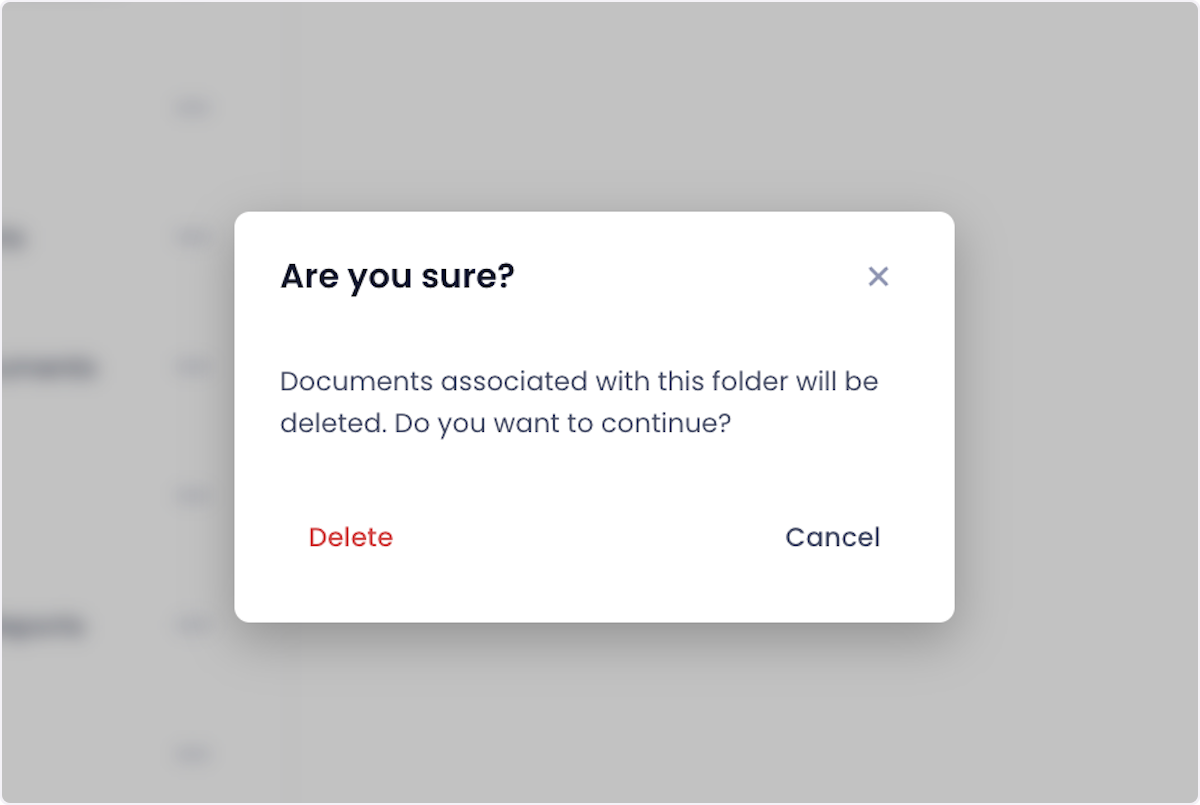 Confirm your deletion on the ensuing popup to complete the process.