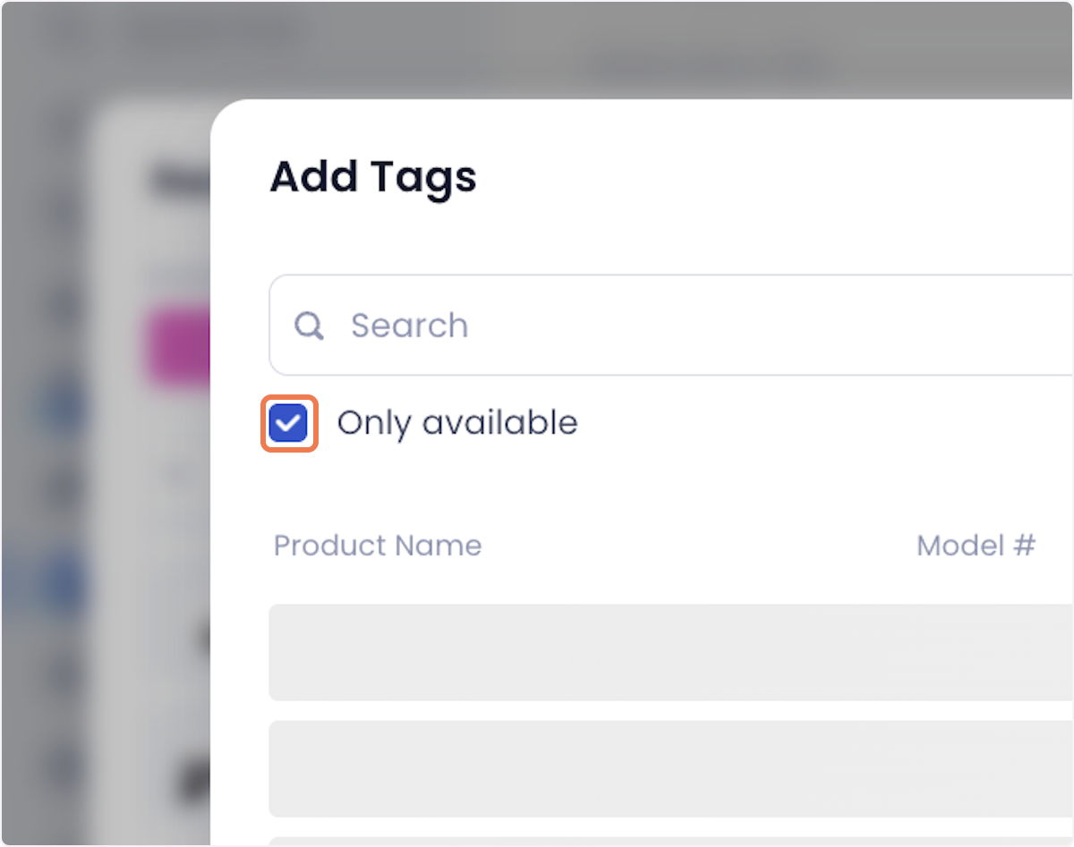 Like with assets, there is an availability toggle that lets you quickly filter only tags whose underlying assets are available for your selected dat